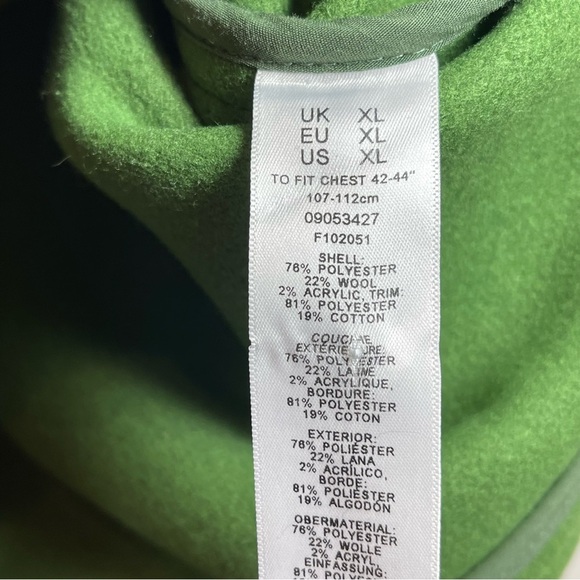 ASOS Women’s Wool Blend Long Sleeve Button Down Pea Coat Size XL Green - Picture 9 of 15